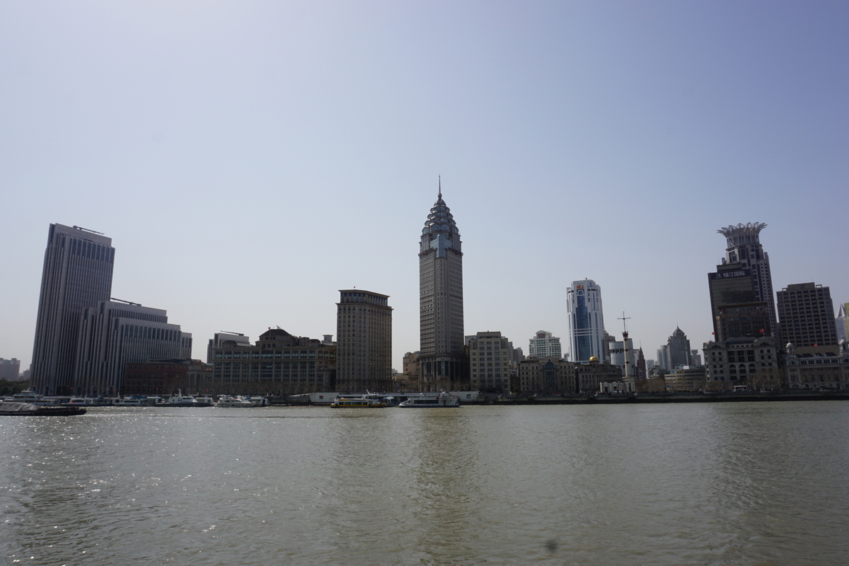 Morning view of Shanghai skyline from the Bund