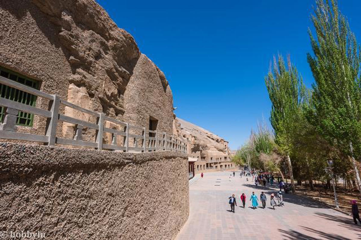 Mogao Caves cliff facade