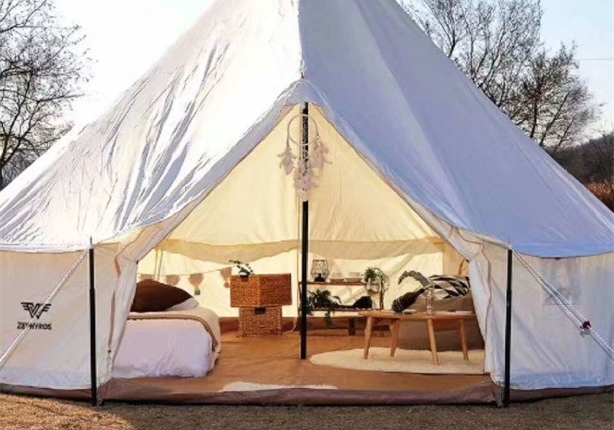 Evening campfire scene