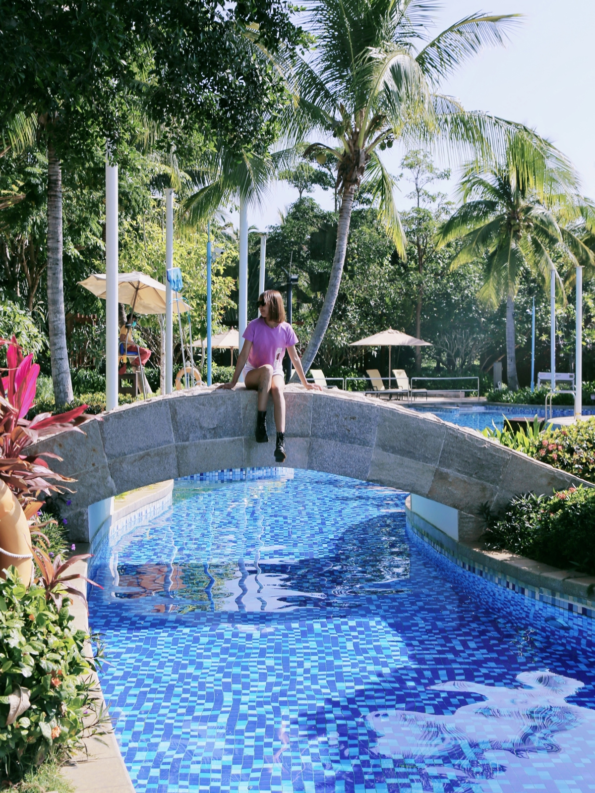 Tropical pool landscape