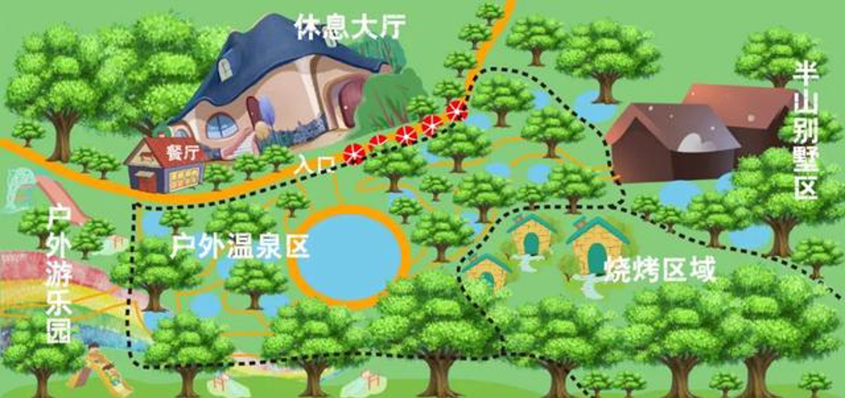 Forest Hot Spring Panorama