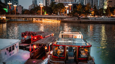 Chengdu Night Cruise on the Jinjiang River