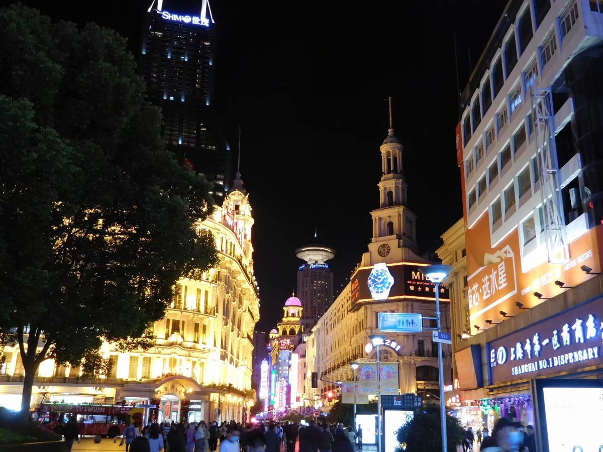 Oriental Pearl Tower illuminated