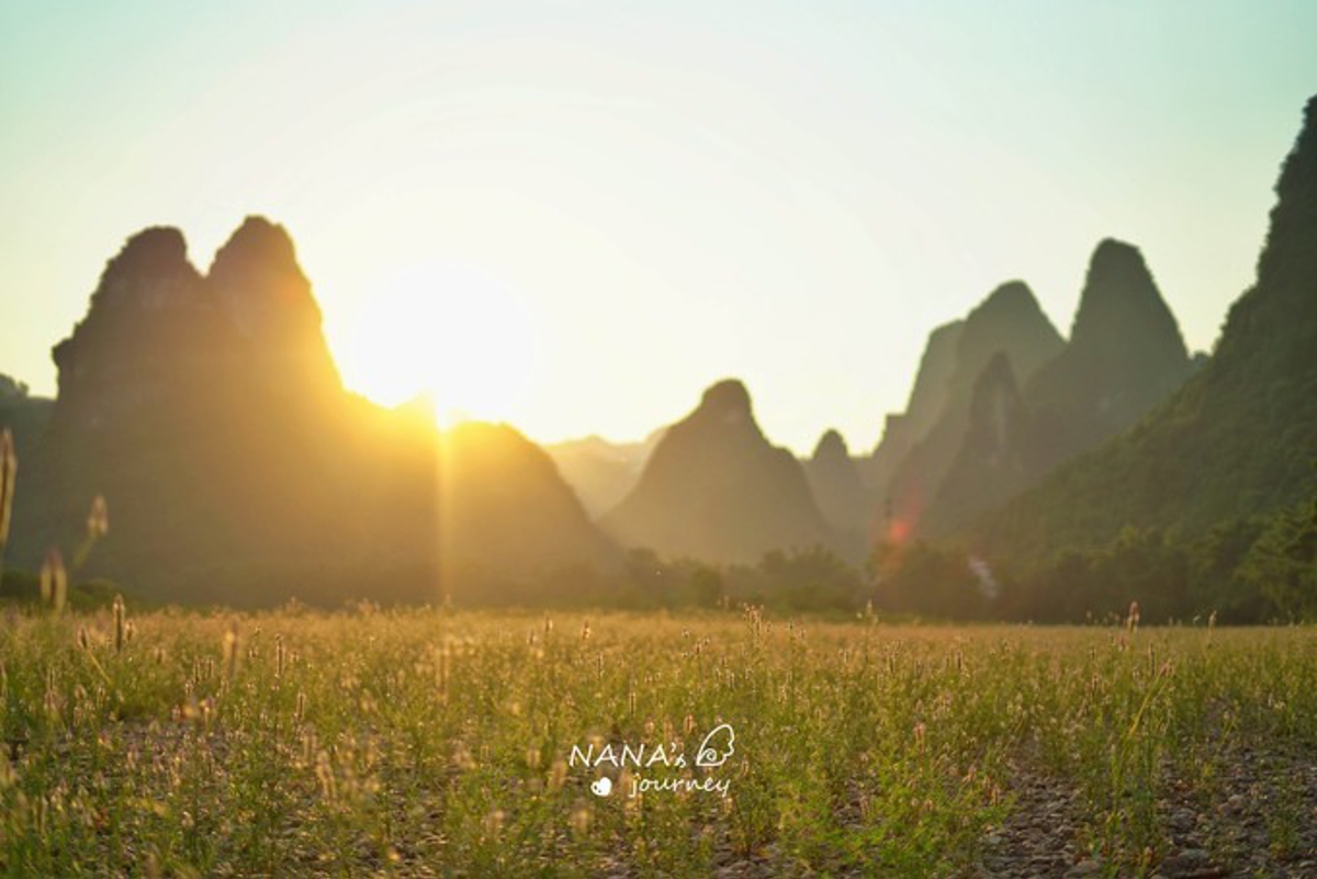 Horseback riding at sunset