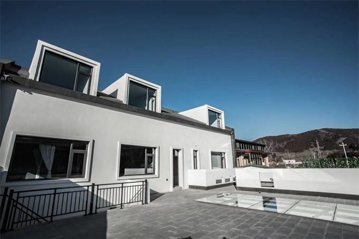 Mountain landscape from terrace