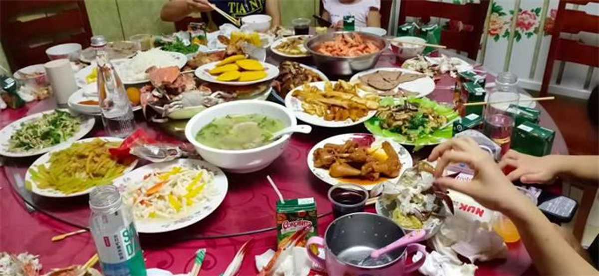 Walnut tree and harvest