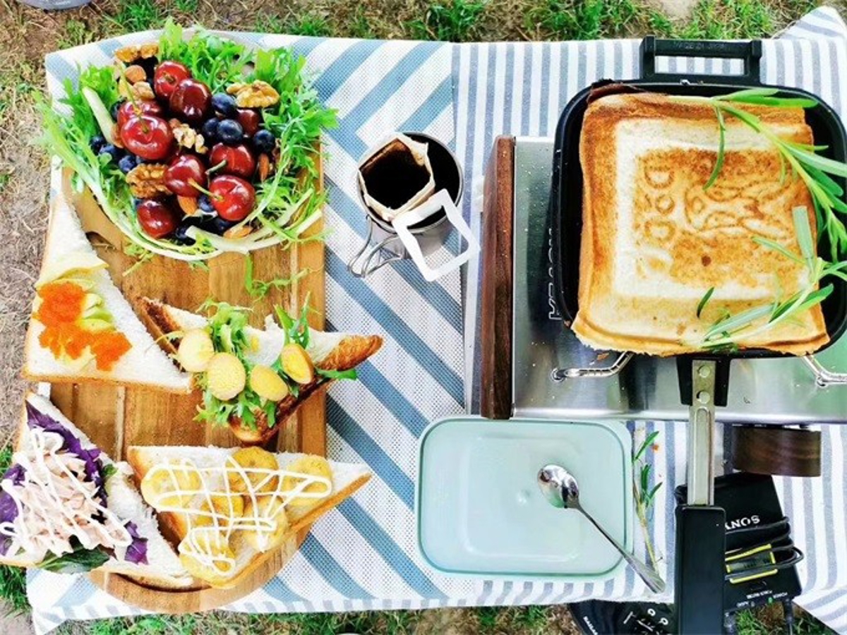 Morning campsite view