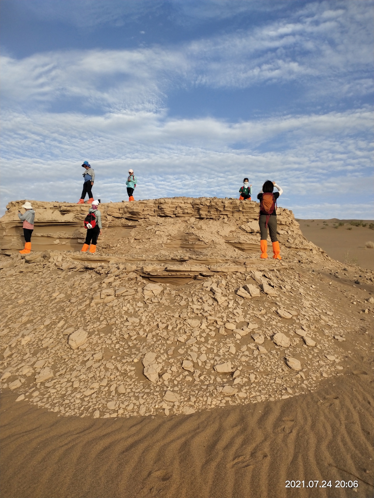 Reaching a dune ridge