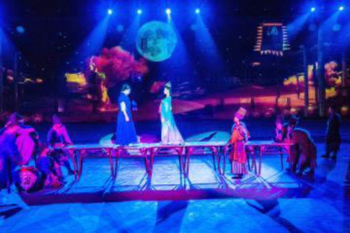 Act 2: Ancient city lights and fireworks