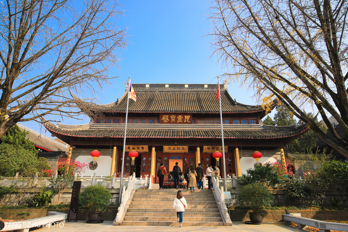 Temple pond reflection