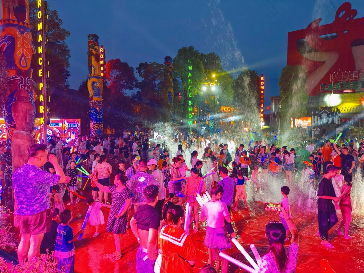 Kids enjoying the rides