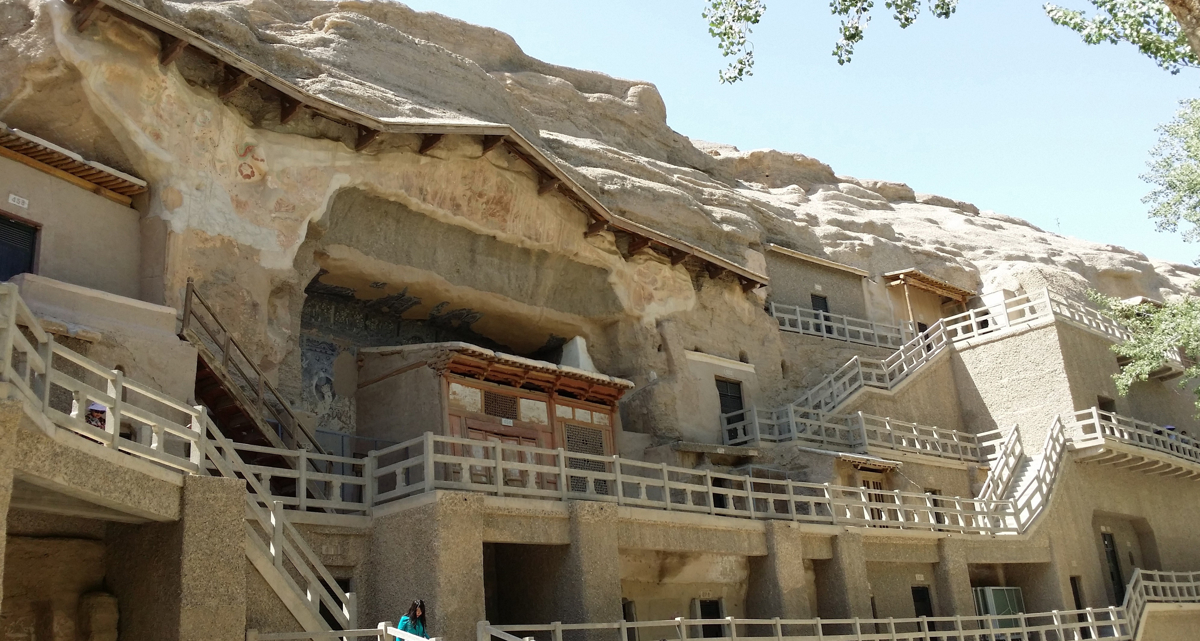 Protective structures at Mogao Caves