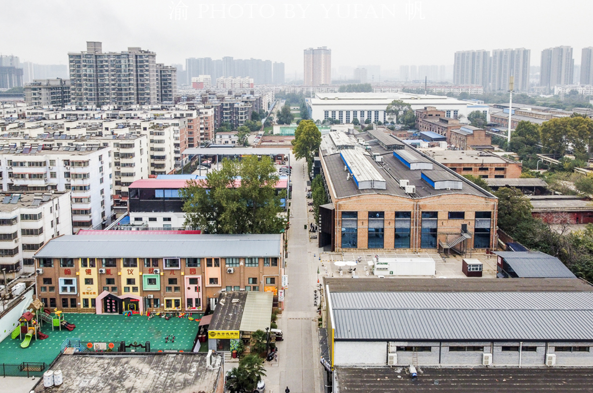 Red brick industrial buildings